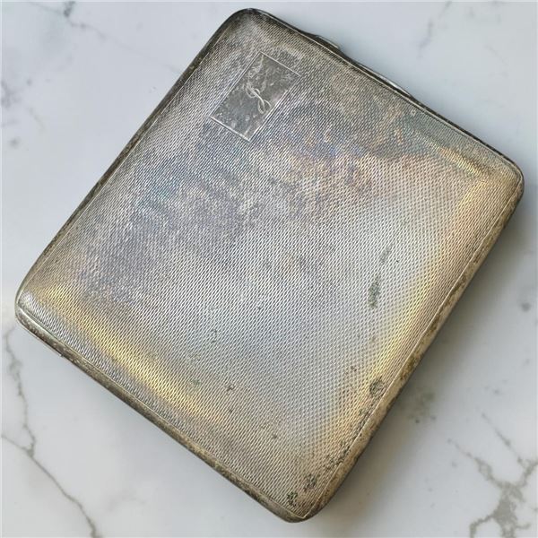 Vintage Silver Plated Cigarette Case with Initial "J" - Made in England
