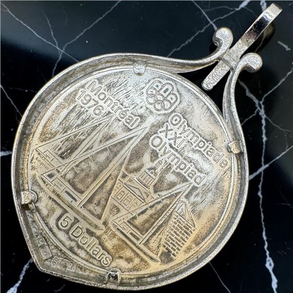Sterling Silver 1973 Montreal Olympics $5 Coin in Sterling Pendant (Sailing coin) * Total weight: 33