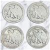 Image 2 : 4 US 1930s "Walking Liberty" Silver Half Dollar Coins - 90% Silver - (1934, 2 x 1936, & 1937) * Circ