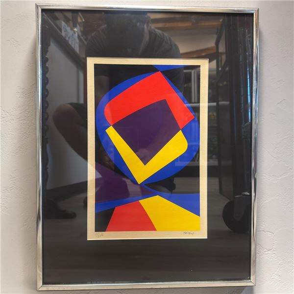 Alfred Licea Signed (AETEM) Ltd. Edition Serigraph # 107/250 * Mid-Century Abstract Pop Art -  Frame