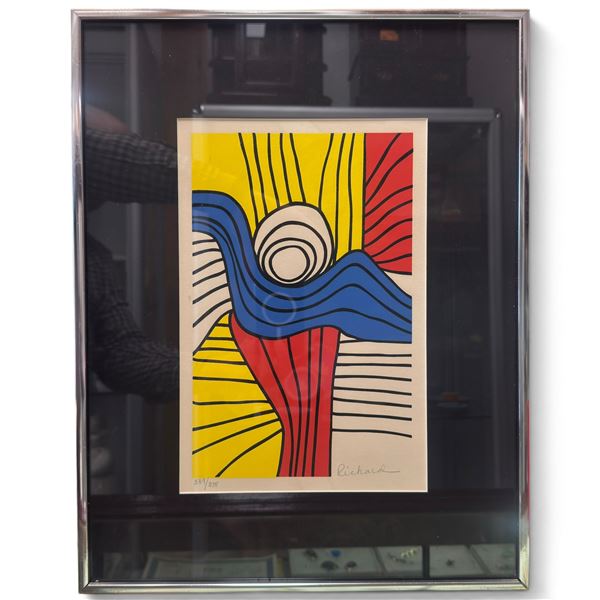 David Richard Signed (Richard) Ltd. Edition Serigraph #339/375 * Mid-Century Abstract Pop Art