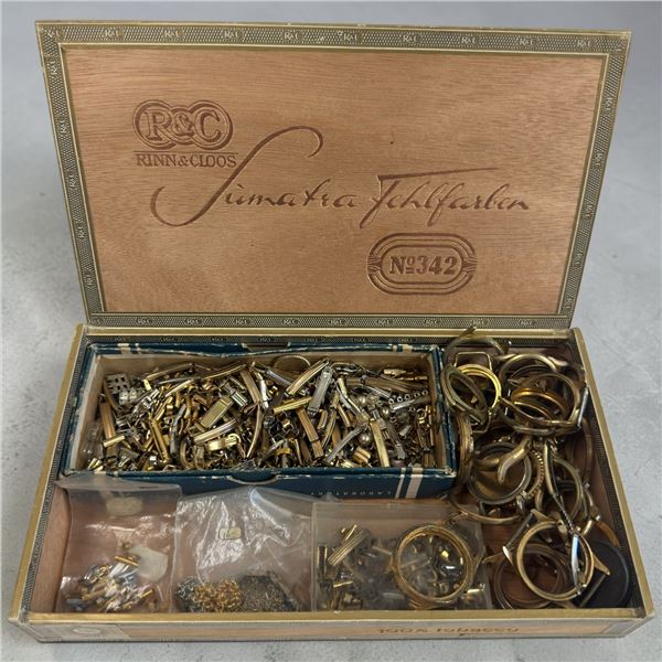 Large Lot of Gold Plated, Gold Filled and Gold Toned Watch Parts and Pieces #2