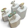 Image 3 : 4 New Gemstone & Agate Rings * all stamped .925 * (Ocean Jasper, Copper Turquoise, and Picture Jaspe