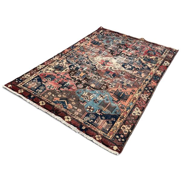 Hand Knotted Wool Rug Made in Bakhtiyari Region of Iran 78X56 