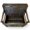 Image 5 : Antique Oak Hall Bench w Lift-Top Storage & Paneled Box Base 36x22x42"
