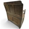 Image 6 : Antique Oak Hall Bench w Lift-Top Storage & Paneled Box Base 36x22x42"
