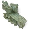 Image 2 : Chinese Carved Jadeite Figural Group w Mandarin Ducks on Lotus & Bamboo Base