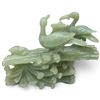 Image 3 : Chinese Carved Jadeite Figural Group w Mandarin Ducks on Lotus & Bamboo Base