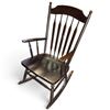 Image 2 : Wooden Rocking Chair w Five-Spindle Back & Turned Arms