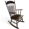 Image 3 : Wooden Rocking Chair w Five-Spindle Back & Turned Arms
