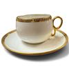 Image 2 : Limoges Elite Works Porcelain Dinnerware Service w Gold Greek Key Trim 77 Pieces