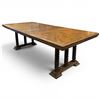 Image 1 : French Oak Refectory-Style Dining Room Table with 2 Leaves 68x44x30" Plus Two 15: Leaves