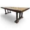 Image 2 : French Oak Refectory-Style Dining Room Table with 2 Leaves 68x44x30" Plus Two 15: Leaves