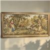 Image 1 : Pastoral Scene Framed Tapestry 34.5x67.5"