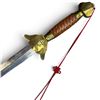 Image 2 : Chinese Jian Sword w Bronze Guard & Red Tassel 38.5" long