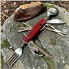 Image 1 : Vintage Multifunction Swiss-Style Pocket Knife w Leather Case