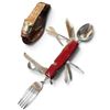 Image 3 : Vintage Multifunction Swiss-Style Pocket Knife w Leather Case