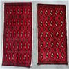 Image 1 : Pair of Torkaman Rugs w Geometric Patterns 1'3"X2'11" & 1'3"X2'8"