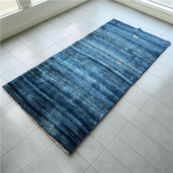 Hand Knotted Gabeh Persian Rug in Blue 6'9"x3'6"
