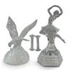 Image 1 : Clear Glass Eagle Knife Rests & Ballerina Figurines - Lead Crystal