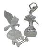 Image 2 : Clear Glass Eagle Knife Rests & Ballerina Figurines - Lead Crystal