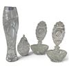 Image 1 : Crystal Vase & Cut Glass Perfume Bottles
