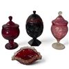 Image 1 : Reijmyre Swedish Glass Pedestal Dish & Assortment of Glass Compotes