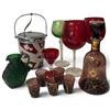 Image 1 : Colorful Glassware Collection w Decanter & Ice Bucket