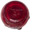 Image 5 : Ruby Red Glassware Set w Hand Painted Vase