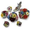 Image 1 : Porcelain Floral Arrangements & Shoe Figurine