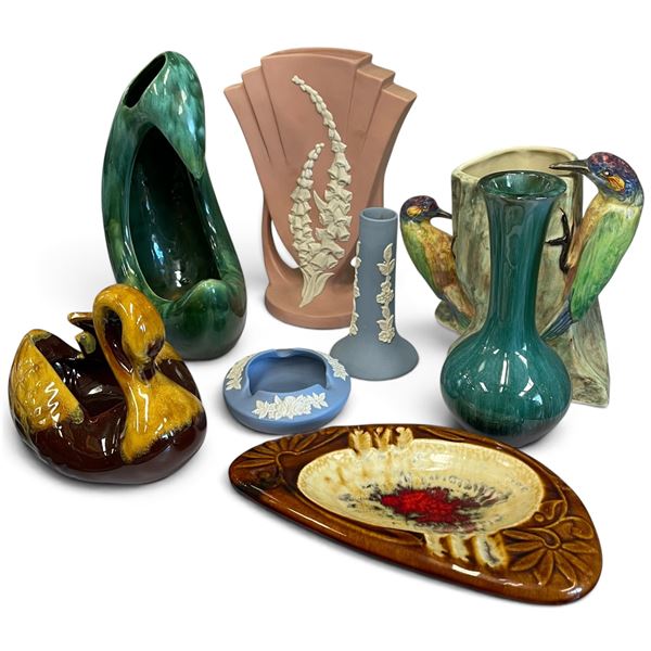 Assorted Art Pottery Vases & Planters (Blue Mountain Pottery, KingWood, ECanada Art, Radford)