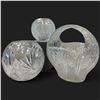 Image 1 : Cut Crystal Basket (10" Tall), Bowl & Sphere