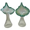 Image 4 : Assorted Glassware: Hobnail Bowls & Green Jack-in-the-Pulpit Vases 7" Tall
