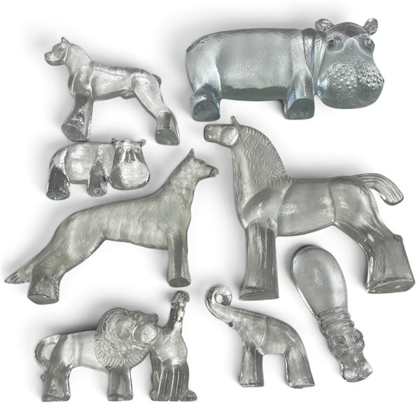 Set of Lisa Larson Glass Animals
