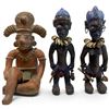 Image 1 : African Tribal Figurines (Tallest is 11") w Decorative Headdresses & Necklaces
