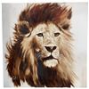 Image 4 : Unframed Lion Painting 15x15", Elvis Presley Plate, Black & White Photograph of Audrey Hepburn