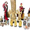 Image 4 : Asian Figurines, Temple Design Plate & Vases Tallest is 21"