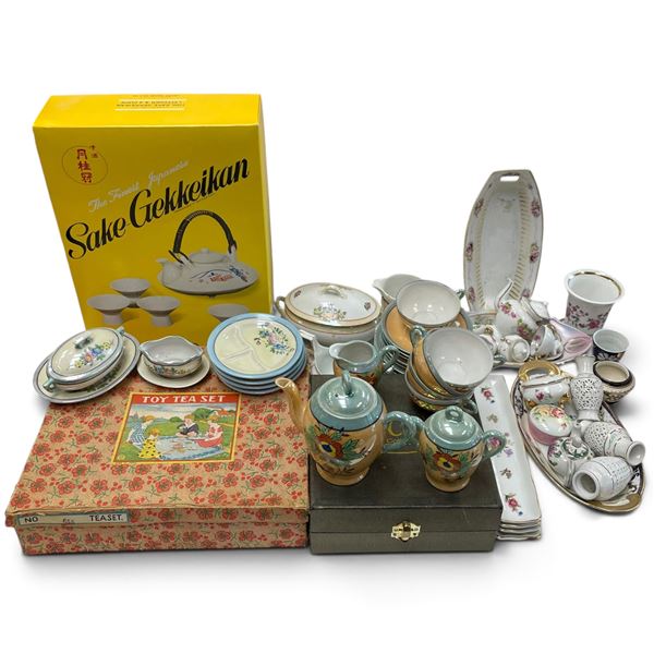 Sake Gekkeikan Drinking Set, Toy Tea Sets & Assorted Ceramics