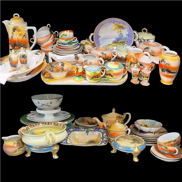 Noritake & Nippon Handpainted Porcelain Tea Sets & More