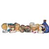 Image 1 : Assorted Ceramic Lady Head Vases & Blue Bottle