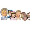 Image 2 : Assorted Ceramic Lady Head Vases & Blue Bottle