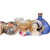 Image 3 : Assorted Ceramic Lady Head Vases & Blue Bottle
