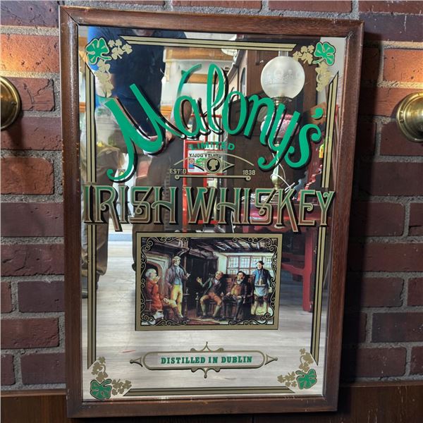 Malony's Irish Whiskey Mirror Sign 24x34"