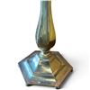 Image 3 : Victorian Brass & Pink Cased Glass Oil Lamp Height is 29"