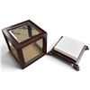 Image 5 : Pair of Bombay Company Wood & Glass Display Boxes w Bear Figurine Feet  * 6" x 6" x 7" tall