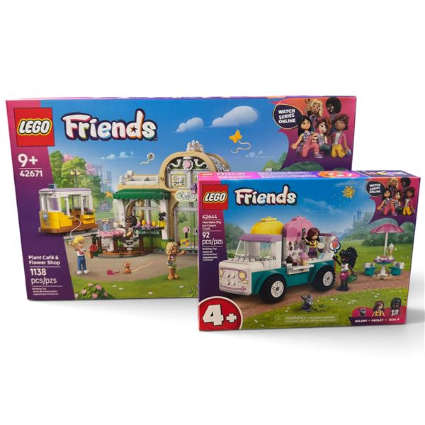 LEGO Friends Plant Café & Flower Shop & Heartlake City Ice Cream Truck Sets