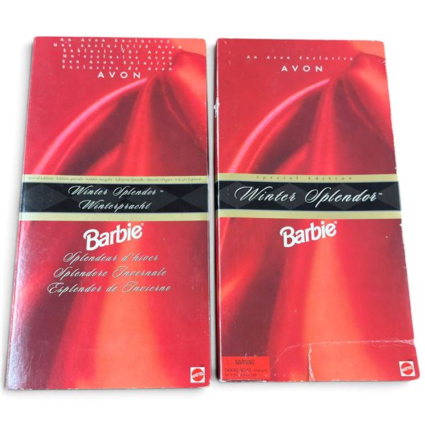 Winter Splendor Barbie Dolls by Mattel & Avon