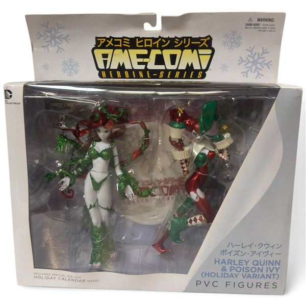 Ame-Comi Heroine Series Harley Quinn & Poison Ivy Holiday Variant PVC Figures