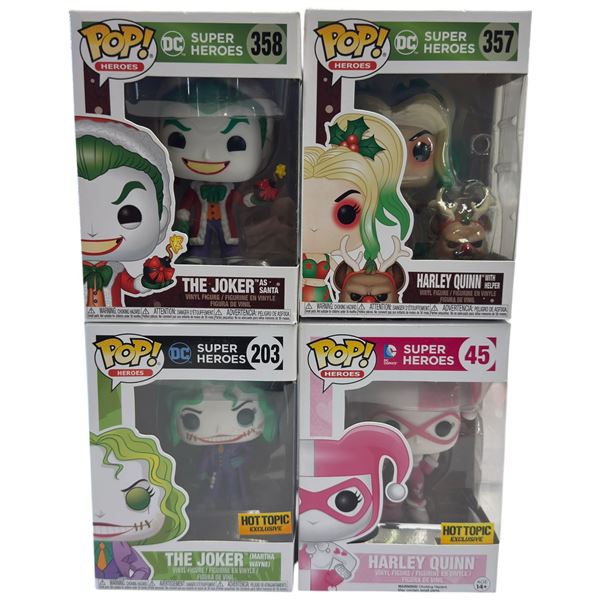 Funko Pop DC Super Heroes Figures: Joker & Harley Quinn Set