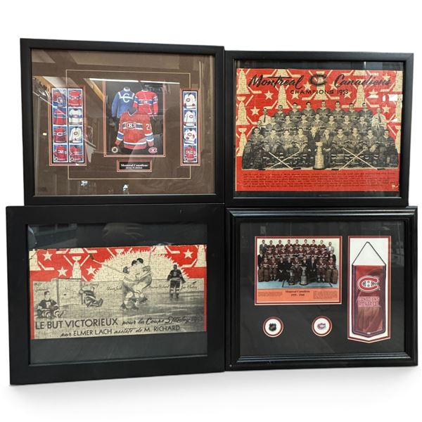 Montreal Canadiens Memorabilia Collection Including Jersey Evolution & Team Photos